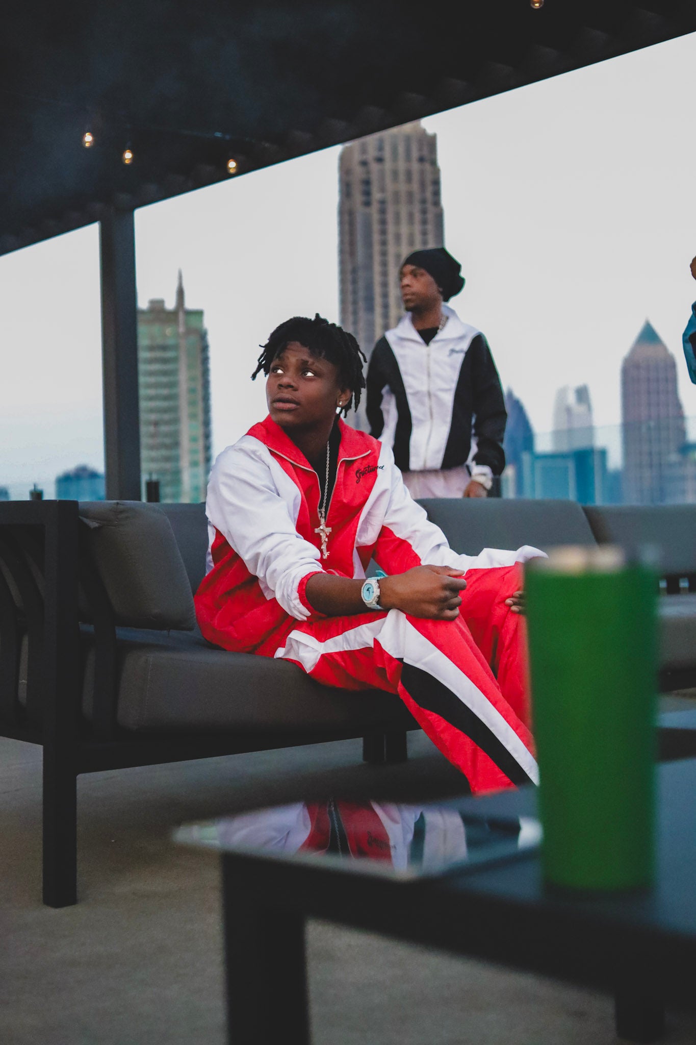 Red Flare Tracksuit Full Set