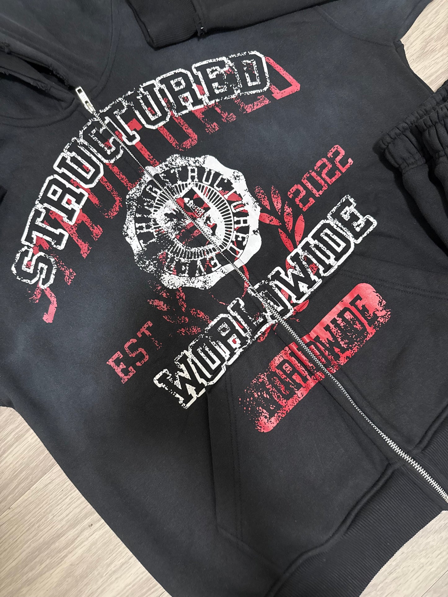 1) Vintage Structured Acid Washed Full Sweatsuit
