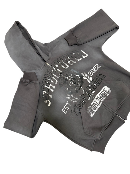 2) Vintage Structured Acid Washed Full Sweatsuit