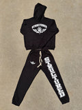 Black/ White Structured Jumpsuit Set