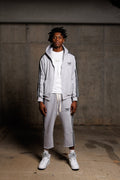 Grey/Black Structured Long Shorts Set