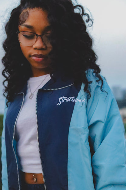 Navy/Baby Blue Flare Tracksuit Full Set