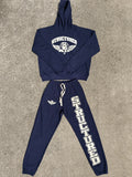 Navy/Cream /White Structured Jumpsuit Set