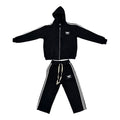 Black/White Structured Long Shorts Set