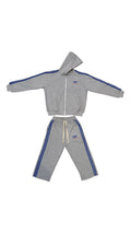 Grey/True blue/Red Structured Long Shorts Set