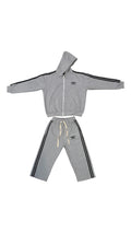 Grey/Black Structured Long Shorts Set